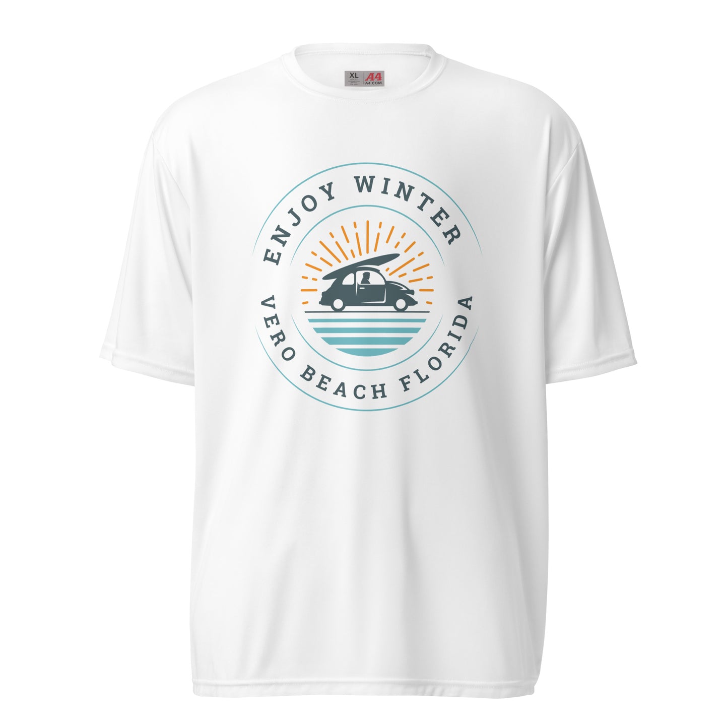 TC Style Enjoy Winter Unisex performance crew neck t-shir front white