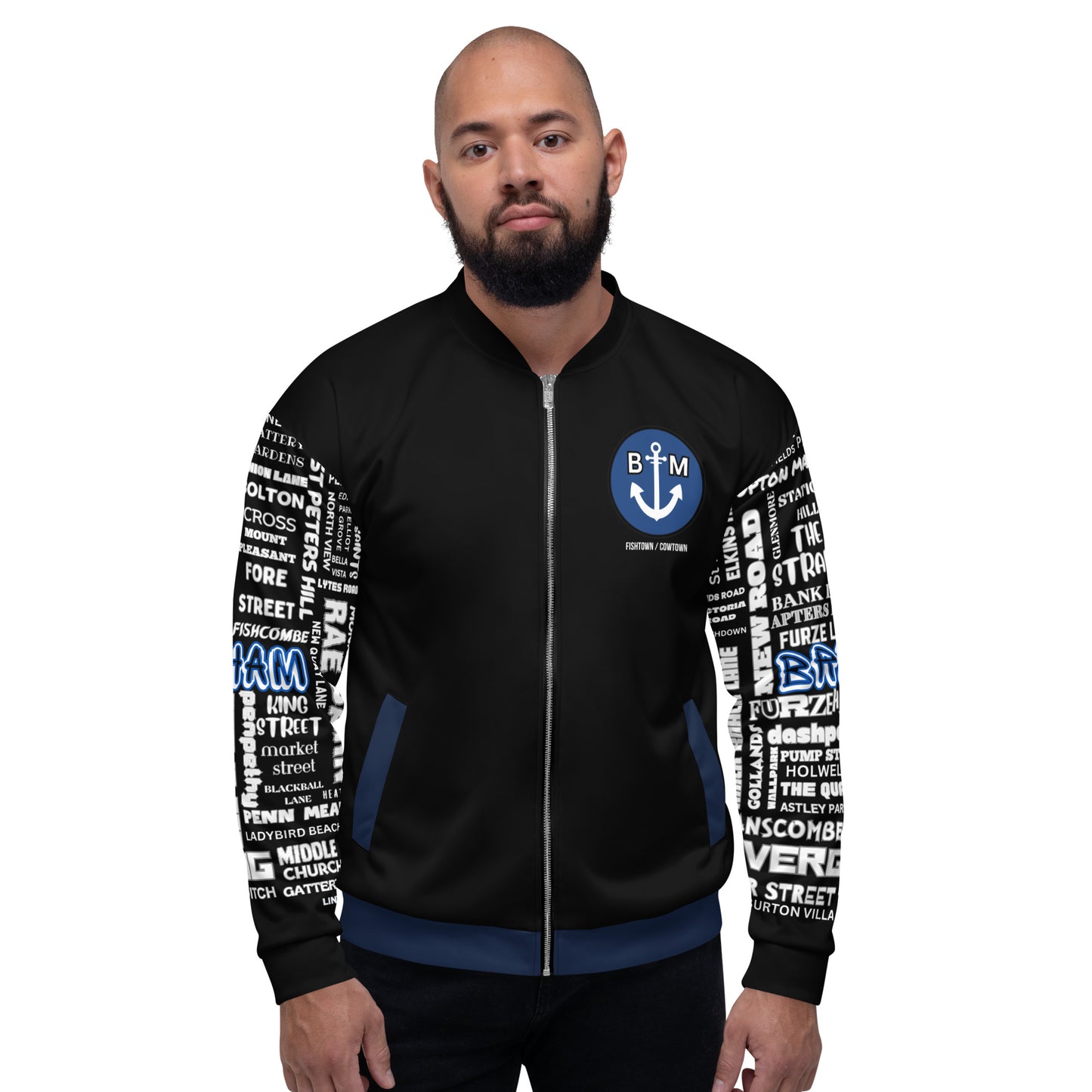 BRIXHAM BM Streets 1 Unisex Bomber Jacket front