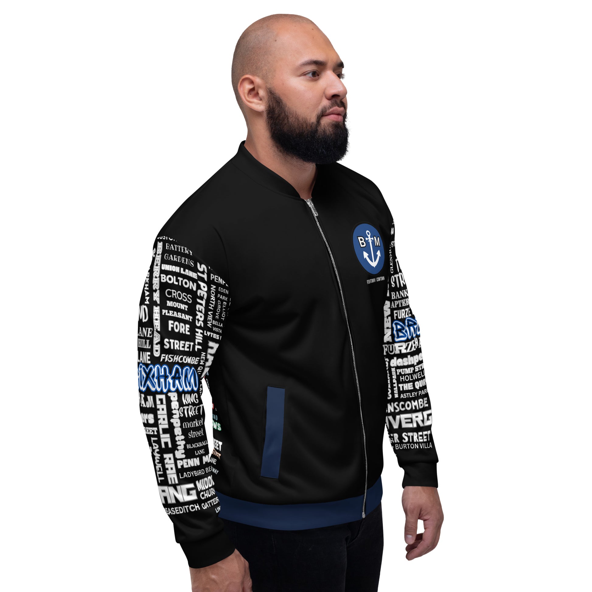 BRIXHAM BM Streets 1 Unisex Bomber Jacket right