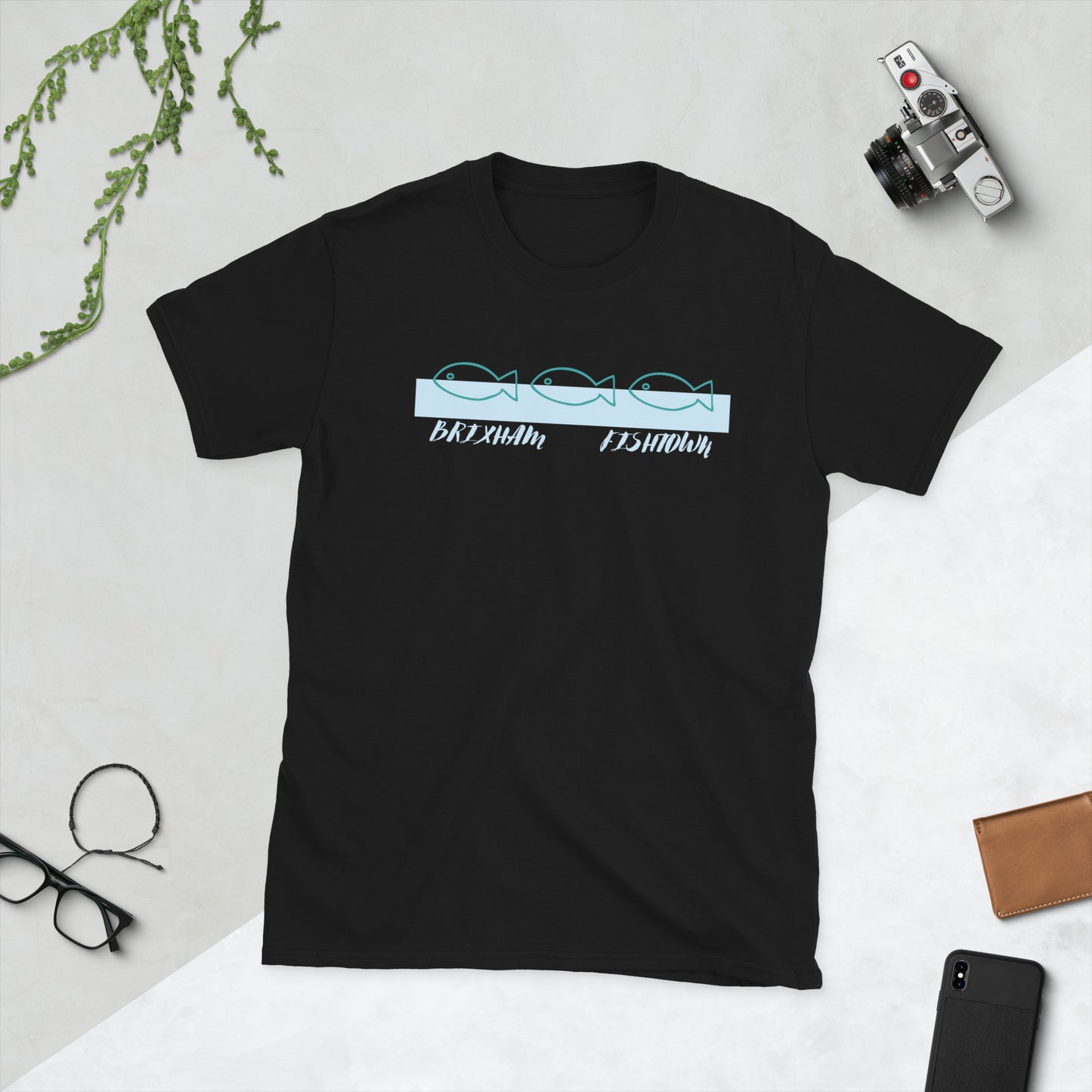 BRIXHAM BM 3 Fish Short-Sleeve Unisex T-Shirt