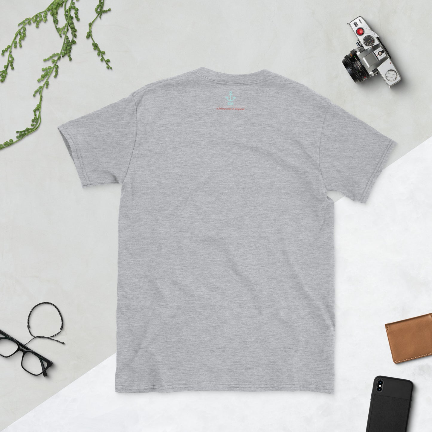 BRIXHAM BM Short-Sleeve Unisex T-Shirt back with BM logo
