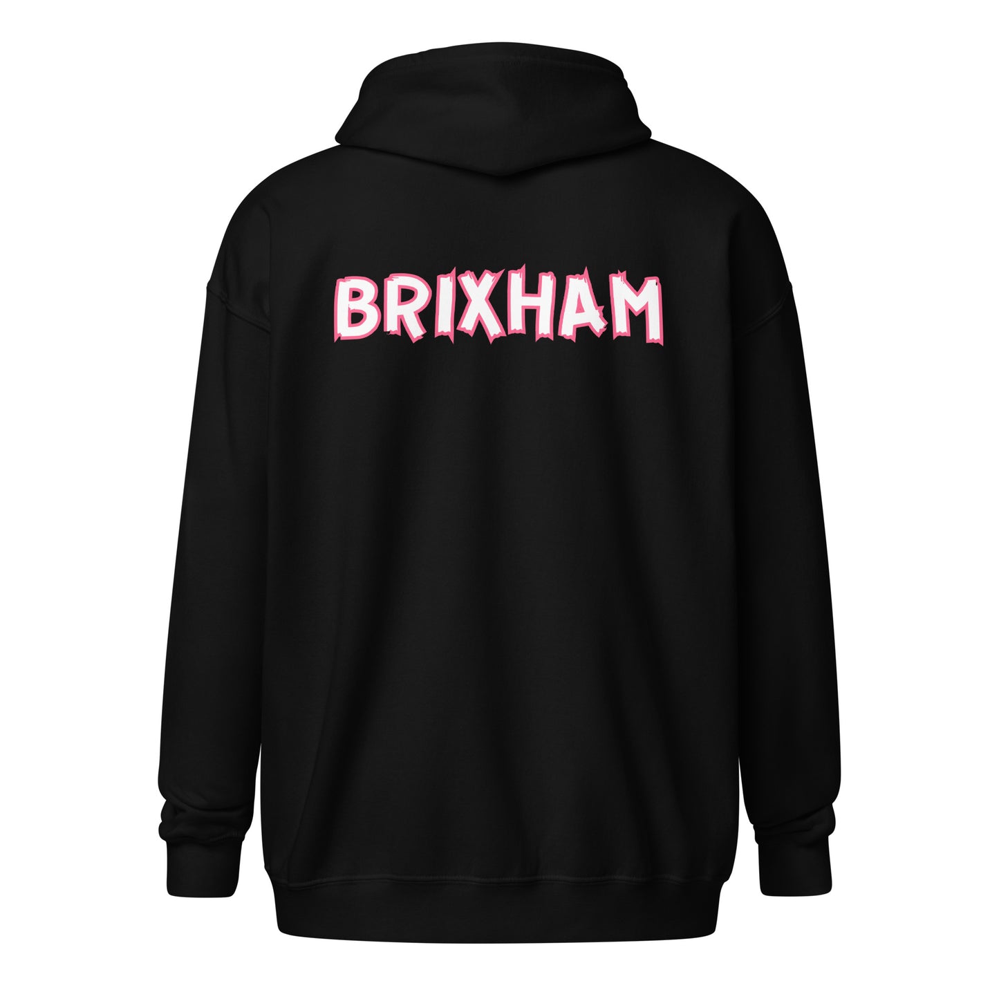 unisex heavy blend zip hoodie black back