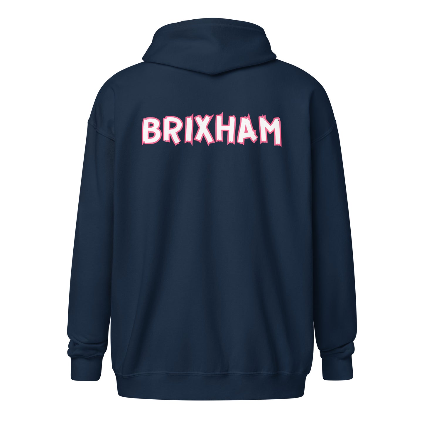 unisex heavy blend zip hoodie NAVY back