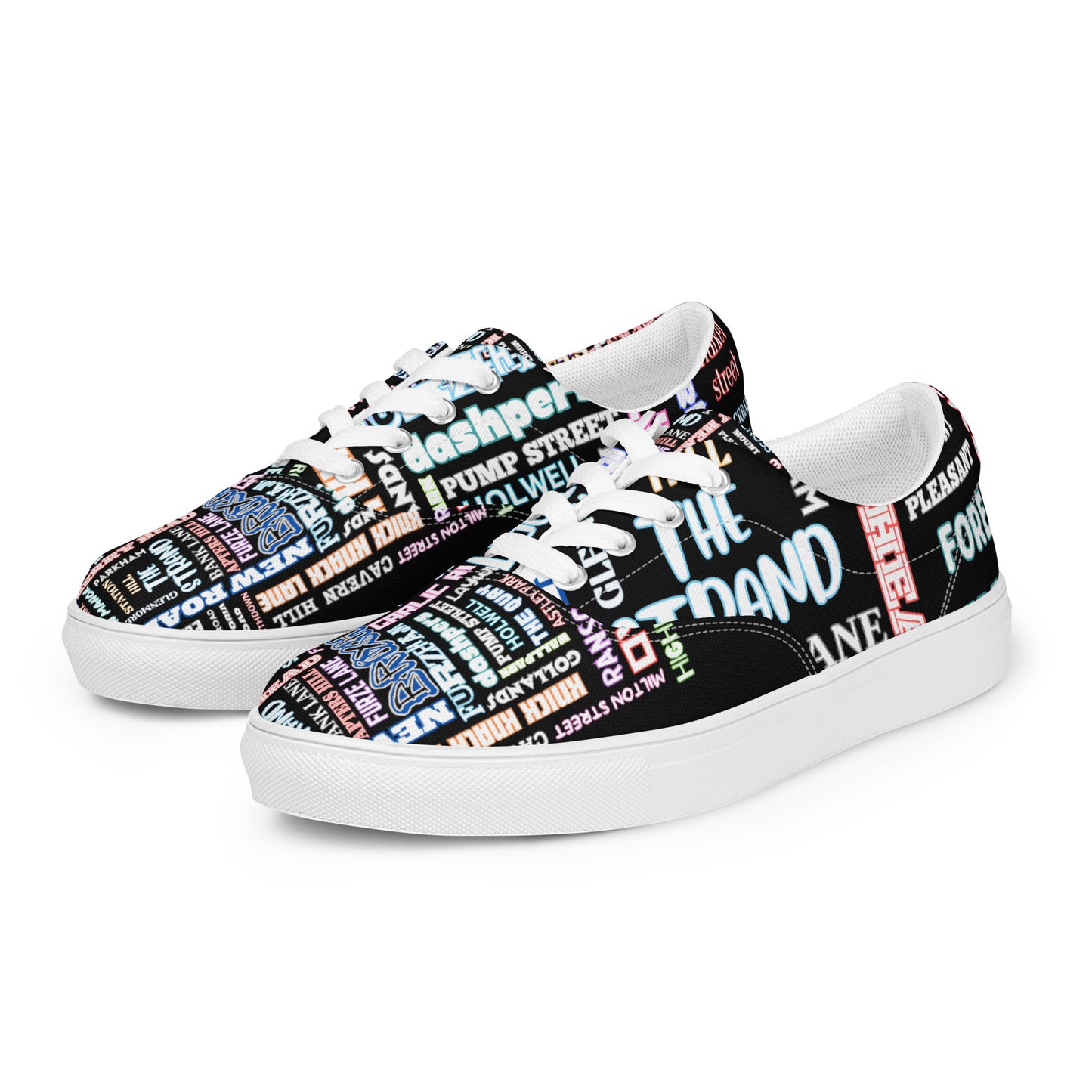 BRIXHAM BM Streets Women’s lace-up canvas shoes side view