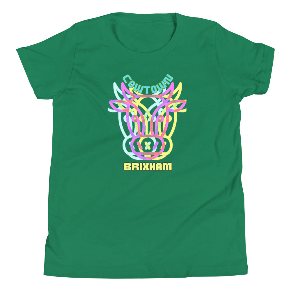 BRIXHAM BM Cowtown Youth Short Sleeve T-Shirt front kelly green