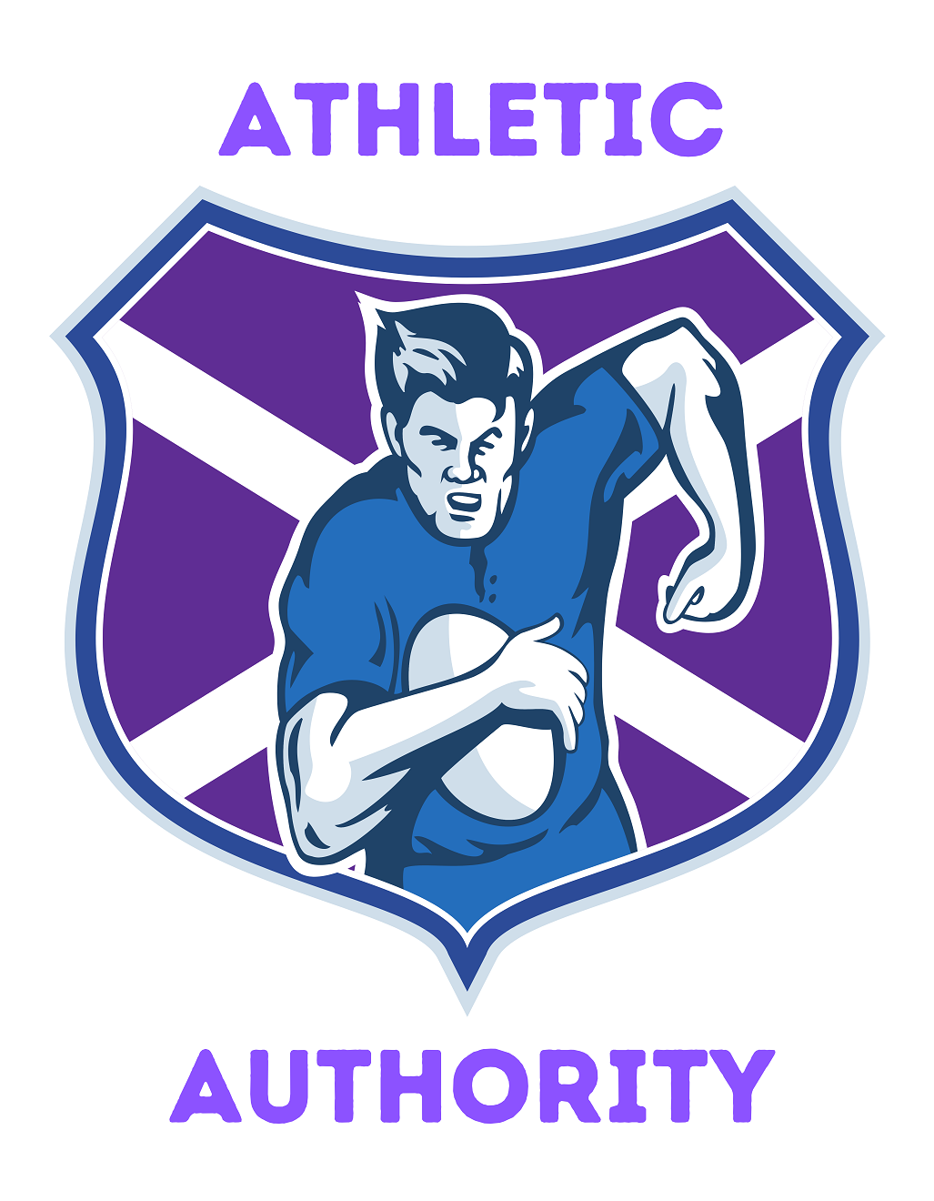 Athletic Authority  "Rugby Purple" Unisex Tri-Blend Short sleeve t-shirt