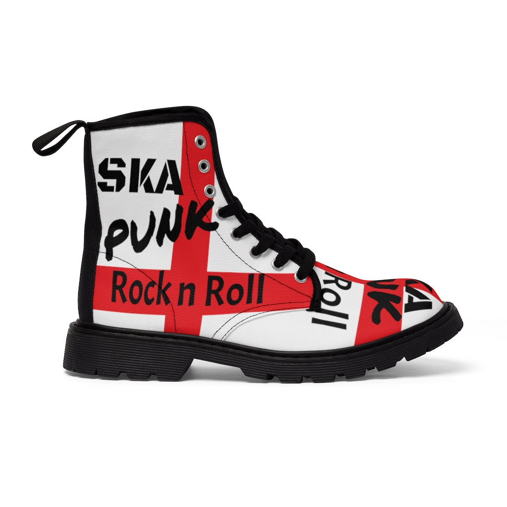 MYNY HUB " Ska Punk Rock n Roll" Unisex Canvas Boots right outside