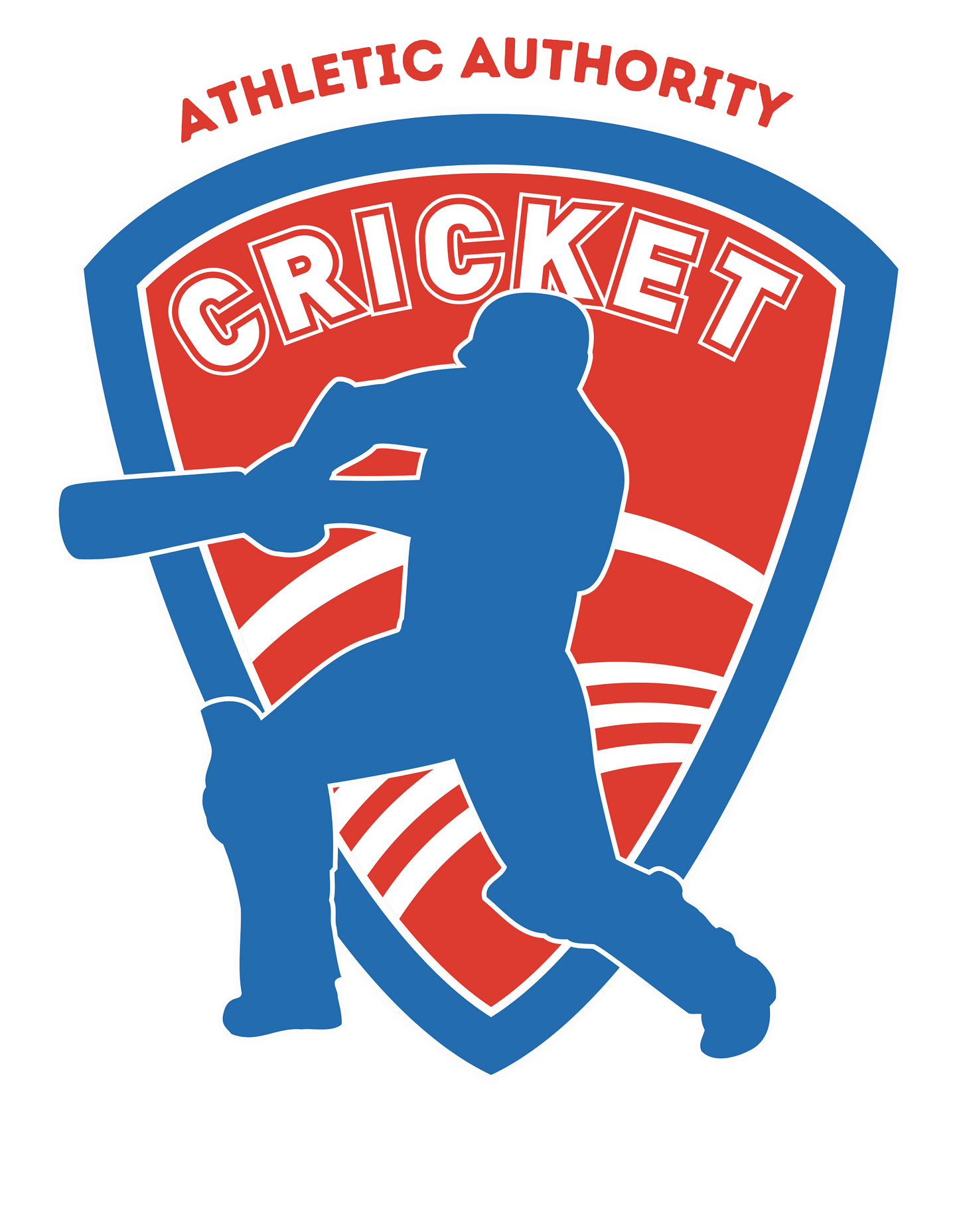 Athletic Authority "Cricket Red & Blue " Unisex Tri-Blend Short sleeve t-shirt