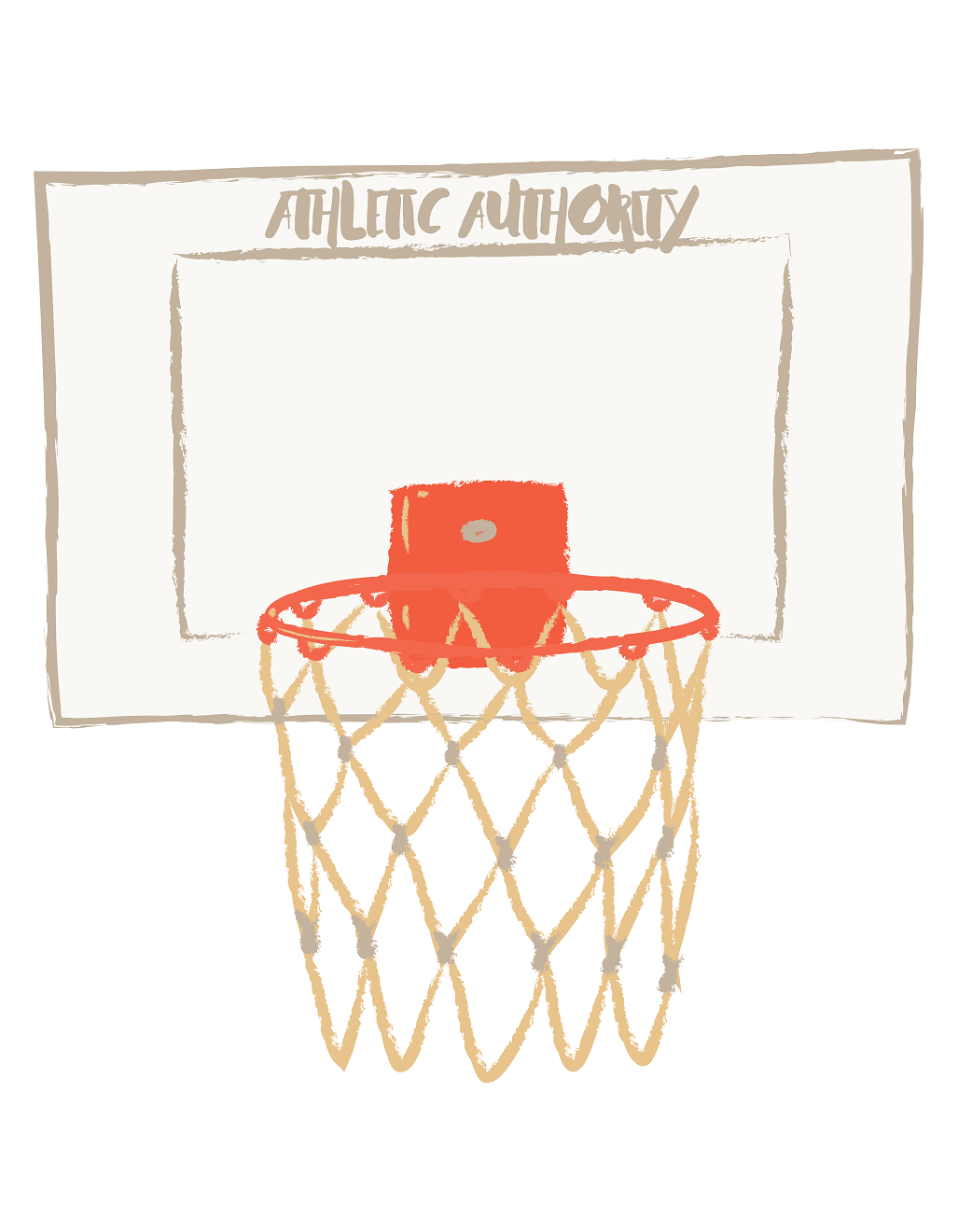 Athletic Authority "Basketball Net" Unisex Tri-Blend Short sleeve t-shirt