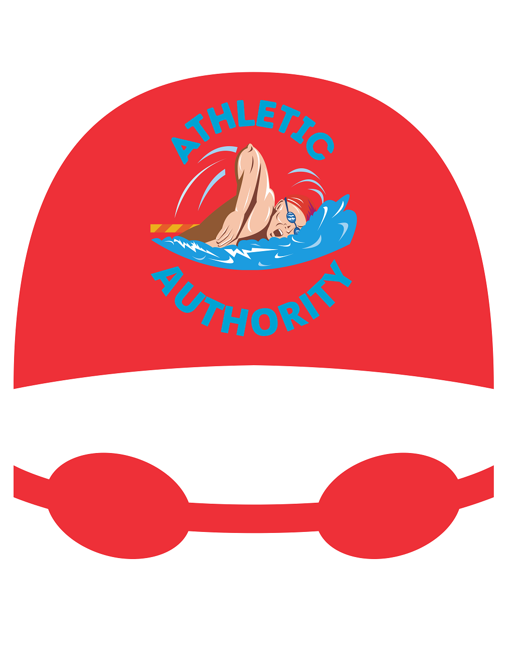 Athletic Authority "Swimming Cap Red" Unisex Tri-Blend Short sleeve t-shirt