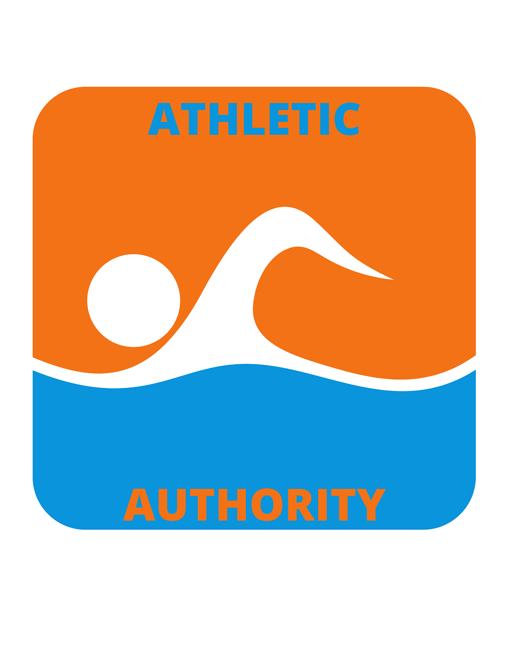 Athletic Authority "Swimming Block" Unisex Tri-Blend Short sleeve t-shirt