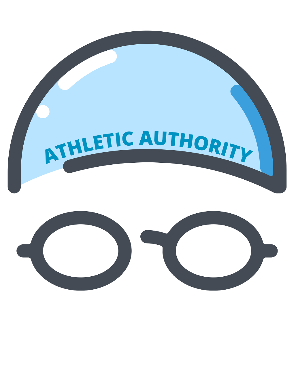 Athletic Authority "Swimming Cap Blue White" Unisex Tri-Blend Short sleeve t-shirt