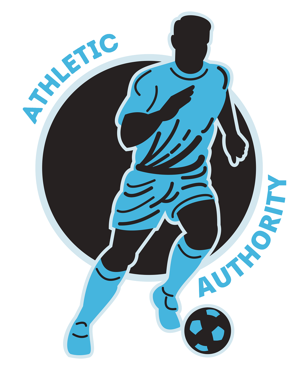 Athletic Authority " Soccer Sky Blue" Unisex Tri-Blend Short sleeve t-shirt