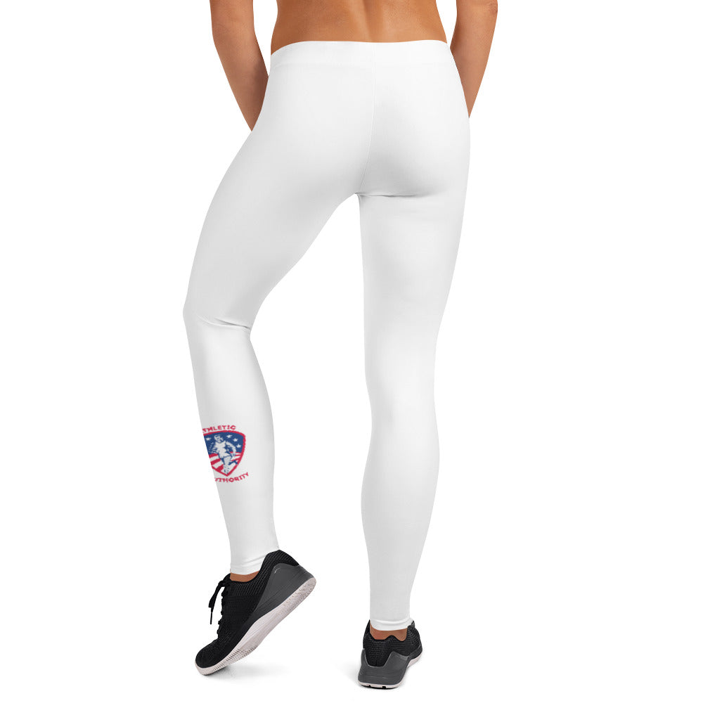 Athletic Authority "Runner USA" White Leggings