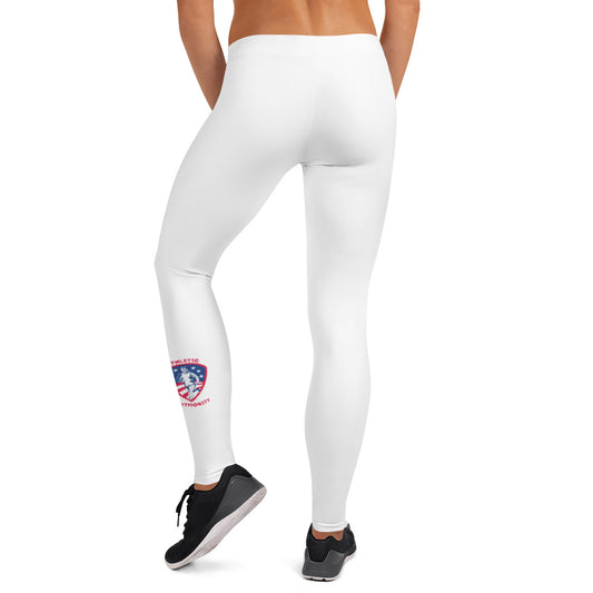 Athletic Authority "Runner USA" White Leggings