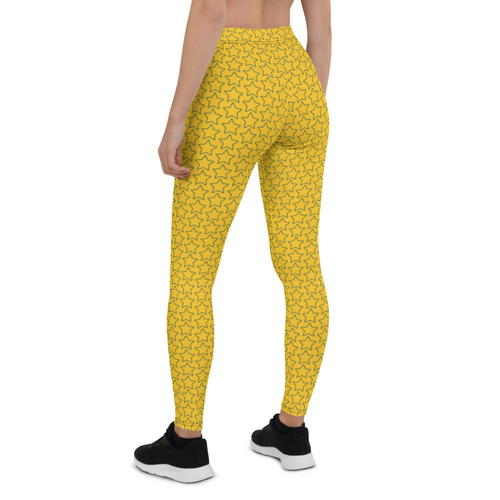 Athletic Authority "Yellow Star" Leggings