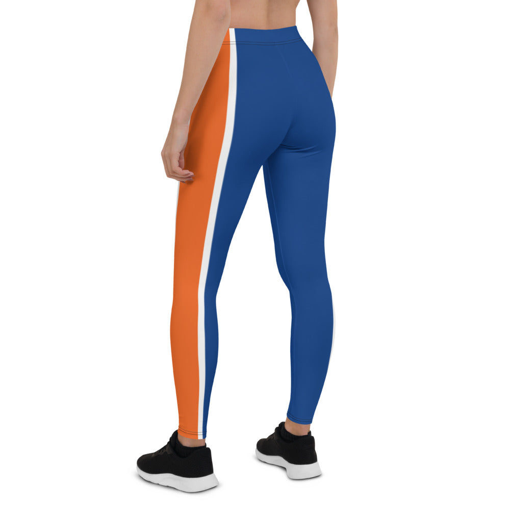 Athletic Authority "Navy Orange stripe" Leggings