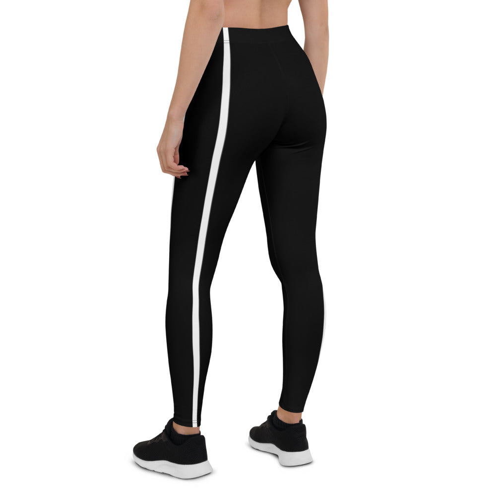Athletic Authority "Black Black Stripe" Leggings