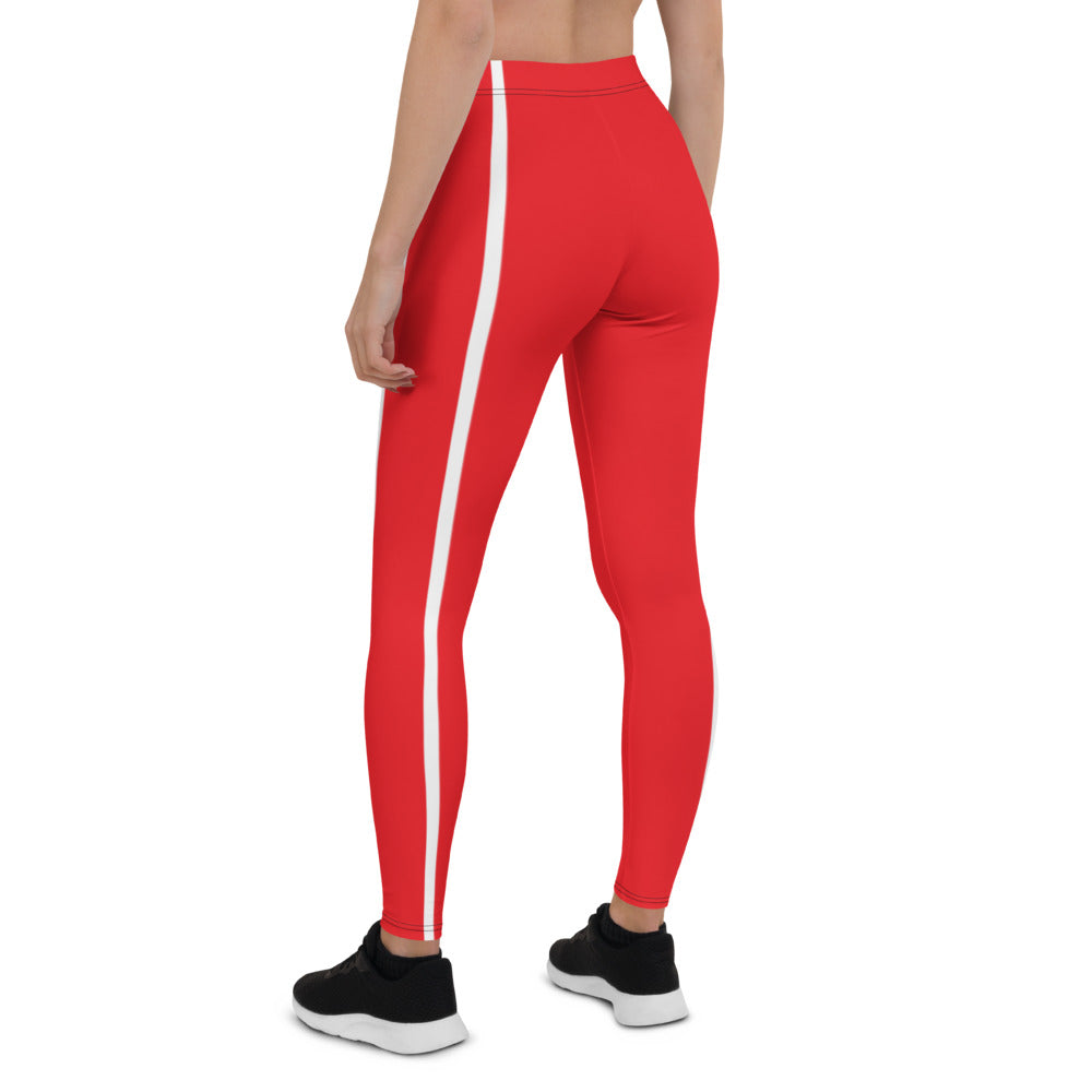 Athletic Authority  "Red  Red Stripe" Leggings