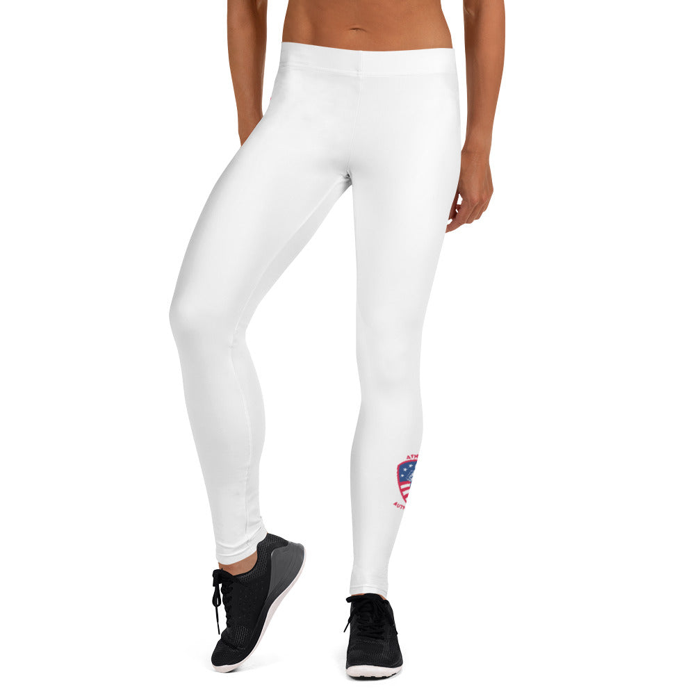Athletic Authority "Runner USA" White Leggings
