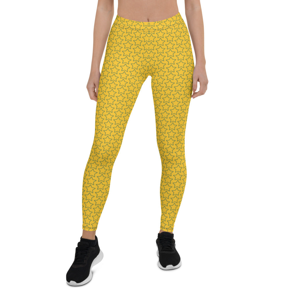 Athletic Authority "Yellow Star" Leggings