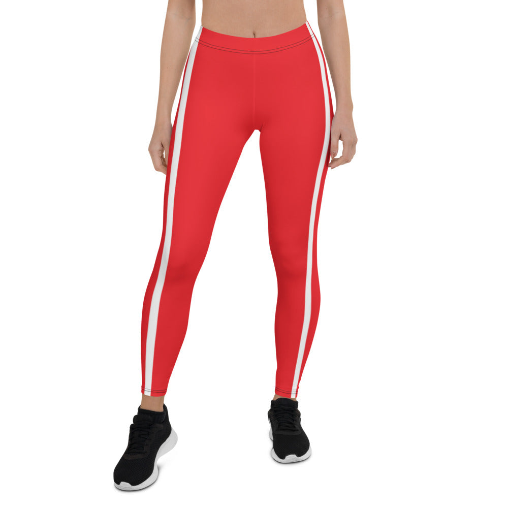 Athletic Authority  "Red  Red Stripe" Leggings