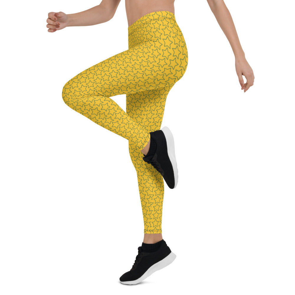 Athletic Authority "Yellow Star" Leggings