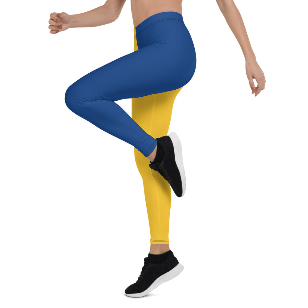 Athletic Authority "Blue Yellow" Leggings copy