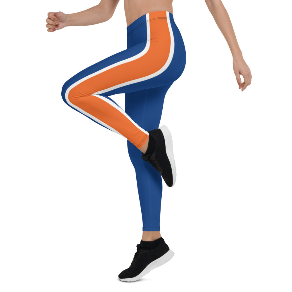 Athletic Authority "Navy Orange stripe" Leggings