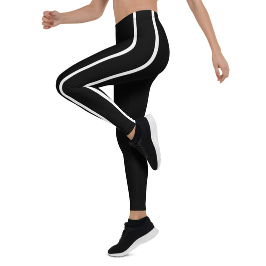 Athletic Authority "Black Black Stripe" Leggings