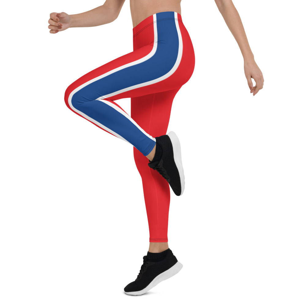 Athletic Authority "Red White Blue Stripes" Leggings