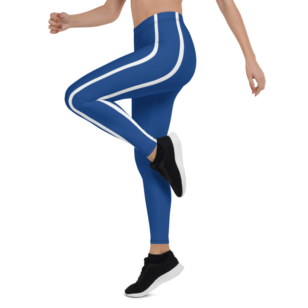 Athletic Authority "Blue Blue Stripe" Leggings