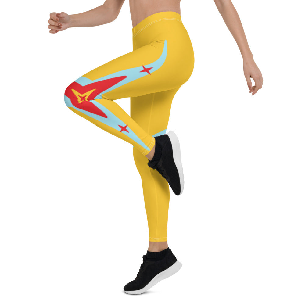 Athletic Authority  "Red Star" All-Over Print Leggings