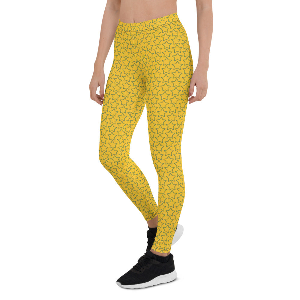 Athletic Authority "Yellow Star" Leggings