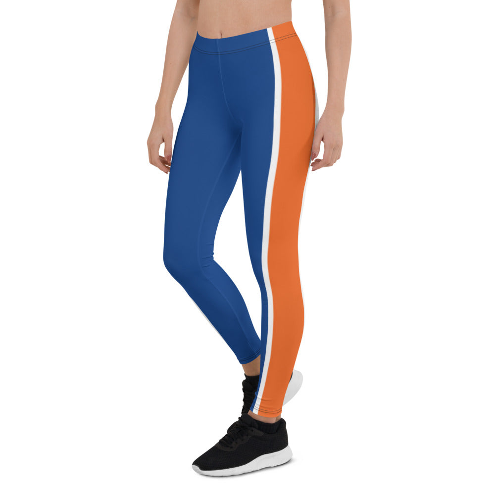 Athletic Authority "Navy Orange stripe" Leggings