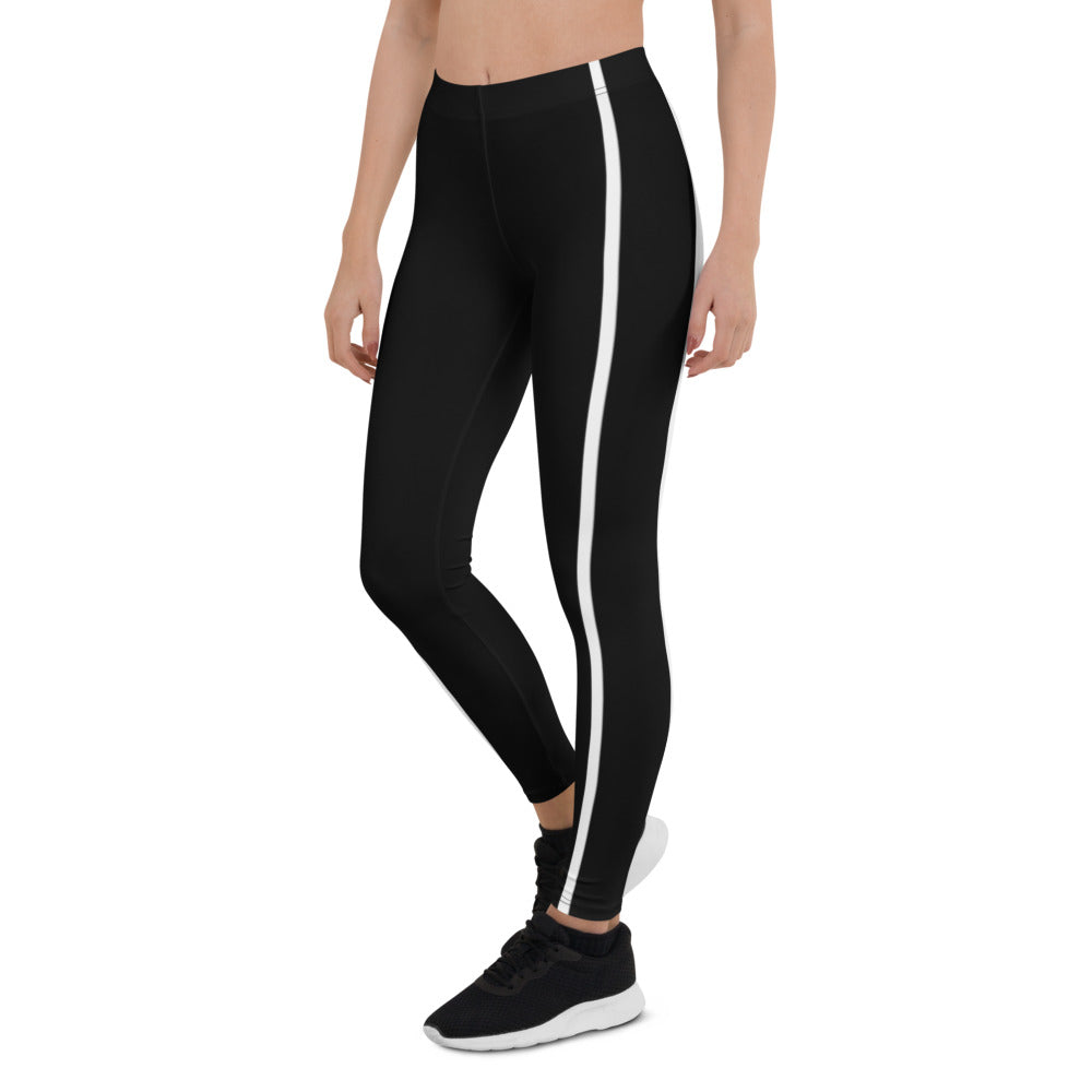 Athletic Authority "Black Black Stripe" Leggings