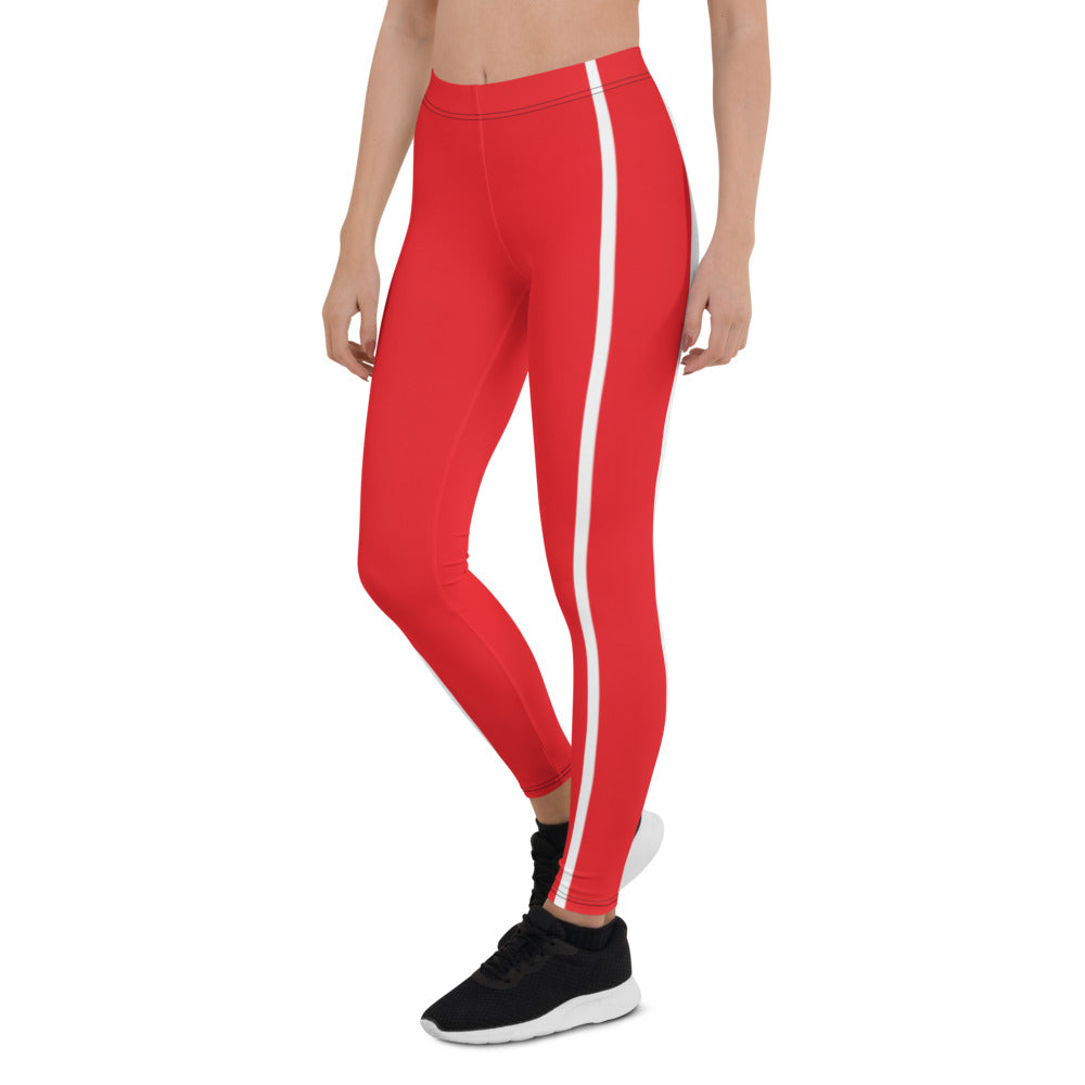 Athletic Authority  "Red  Red Stripe" Leggings