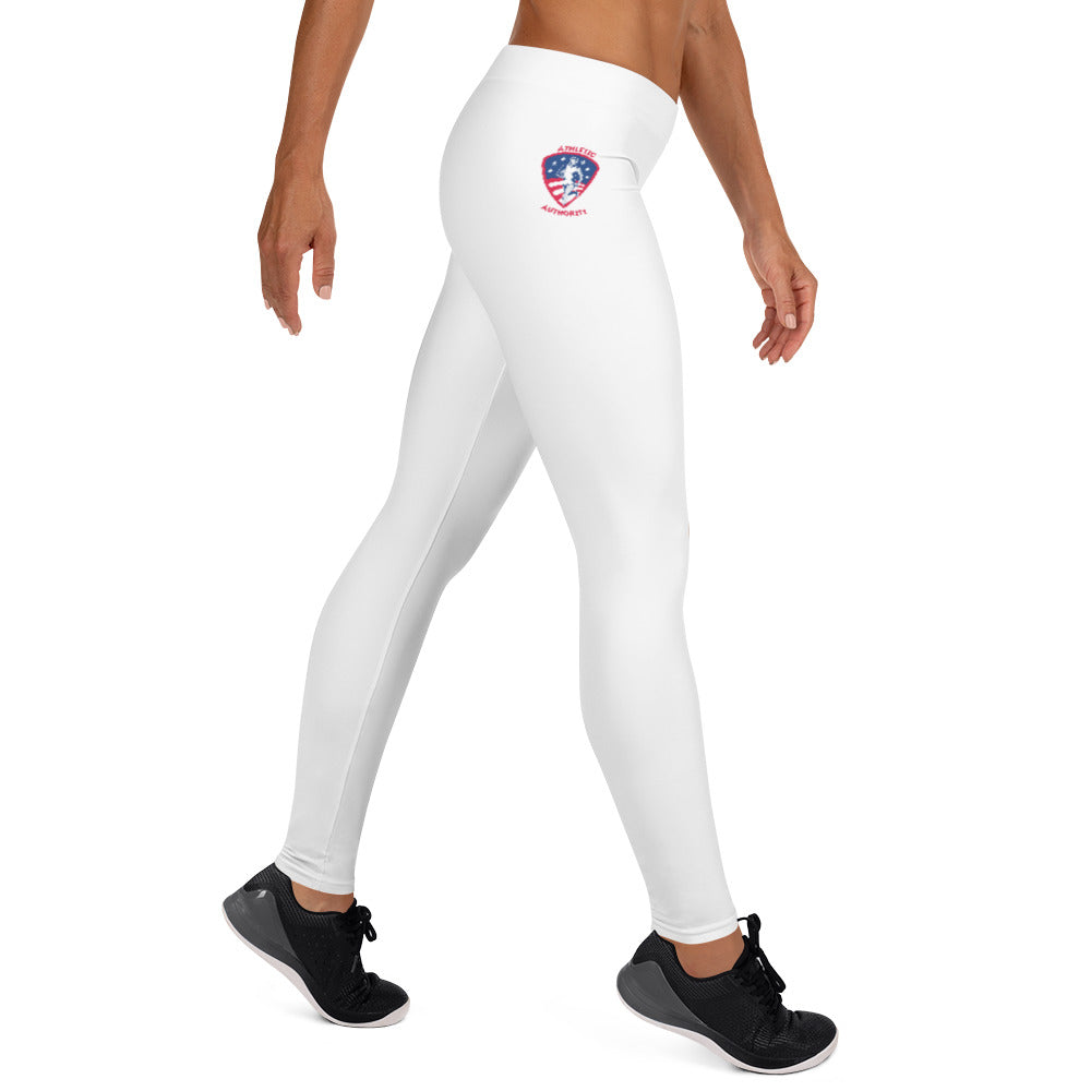 Athletic Authority "Runner USA" White Leggings