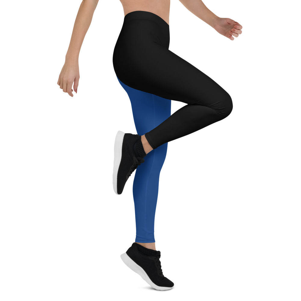 Athletic Authority "Black Blue" Leggings