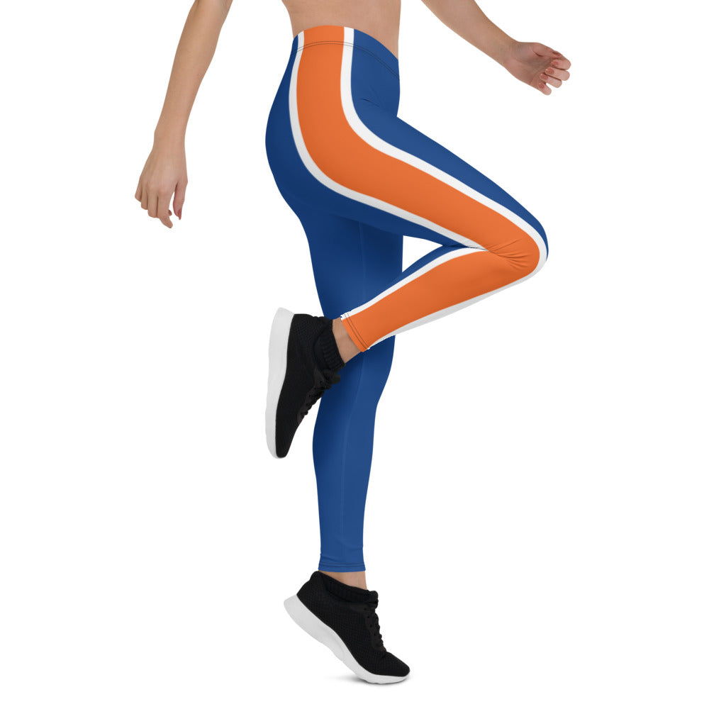 Athletic Authority "Navy Orange stripe" Leggings
