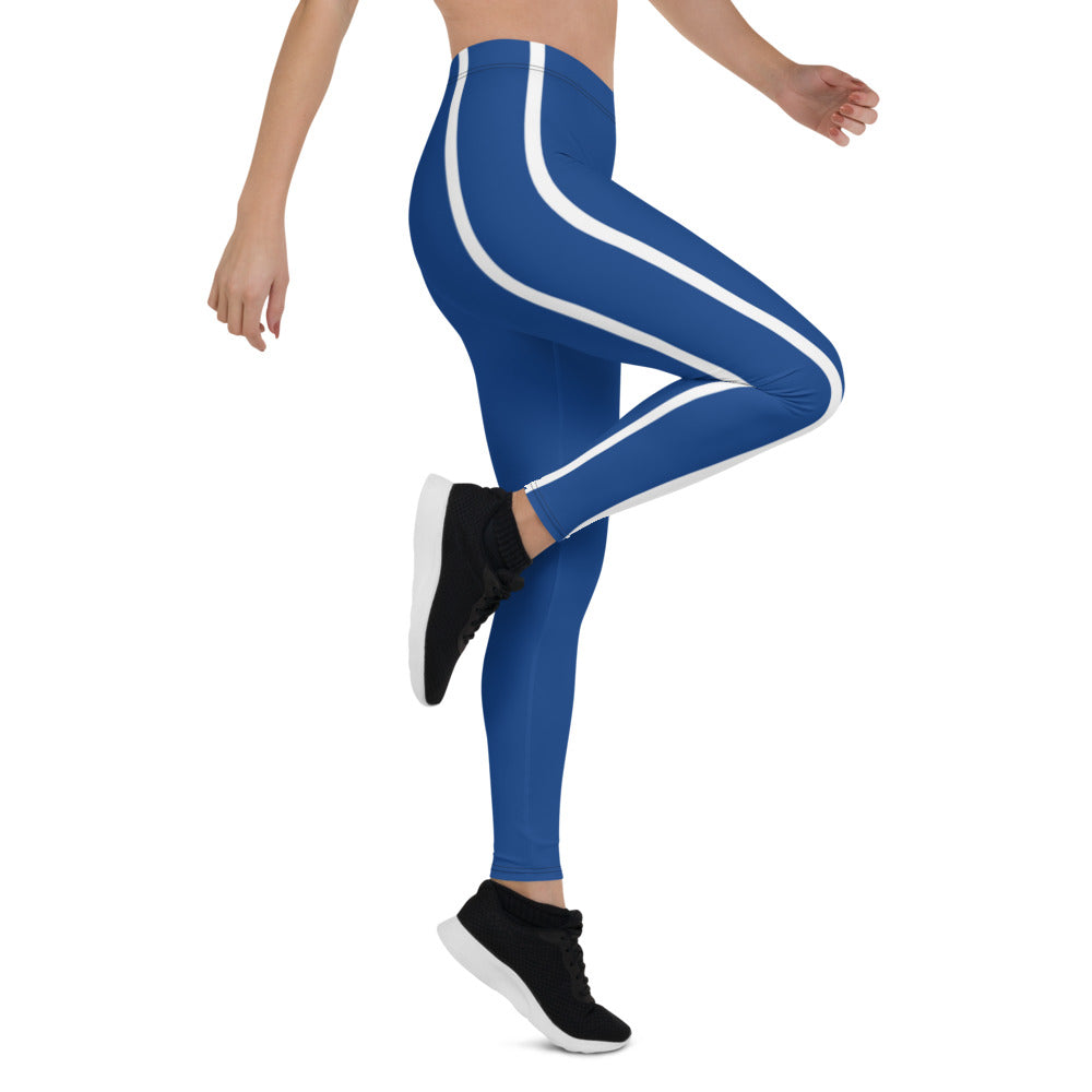 Athletic Authority "Blue Blue Stripe" Leggings