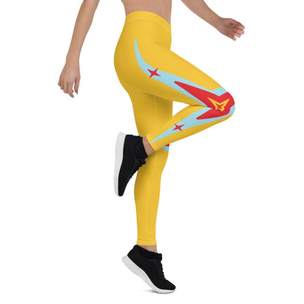 Athletic Authority  "Red Star" All-Over Print Leggings