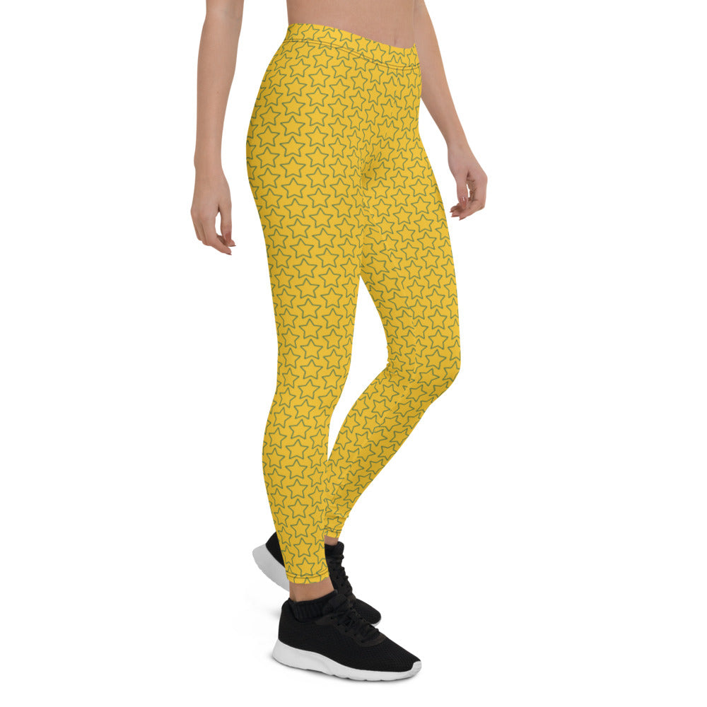 Athletic Authority "Yellow Star" Leggings