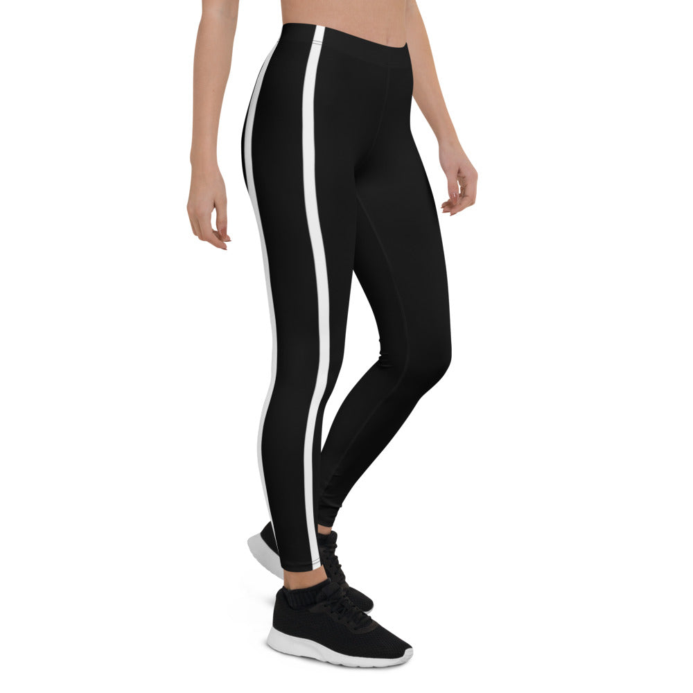 Athletic Authority "Black Black Stripe" Leggings