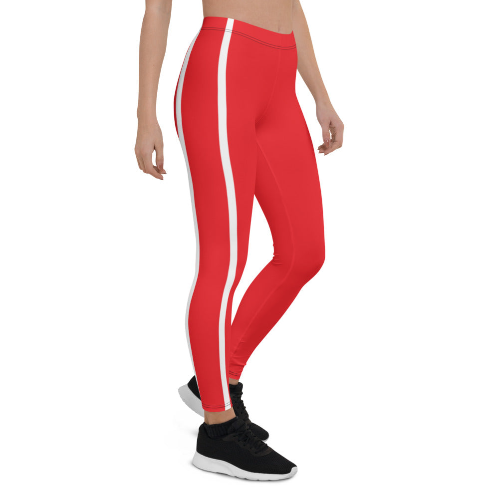 Athletic Authority  "Red  Red Stripe" Leggings