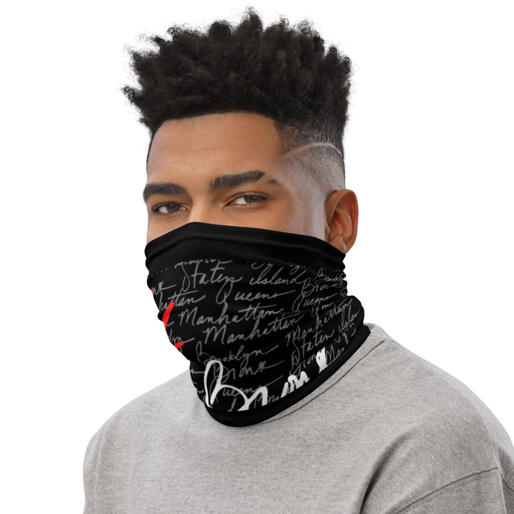 MYNY Hub NYC "5 Boroughs" Neck Gaiter left side