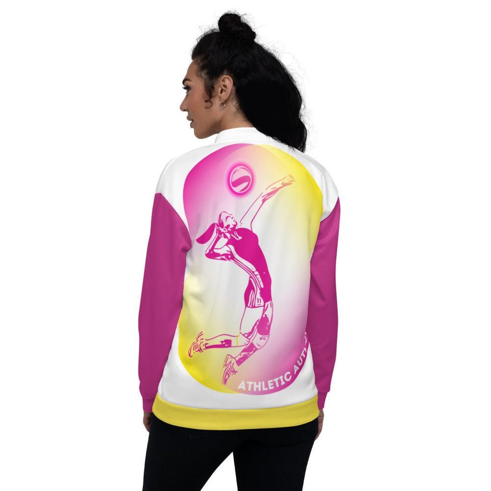 Athletic Authority " Volleyball" Unisex Bomber Jacket back