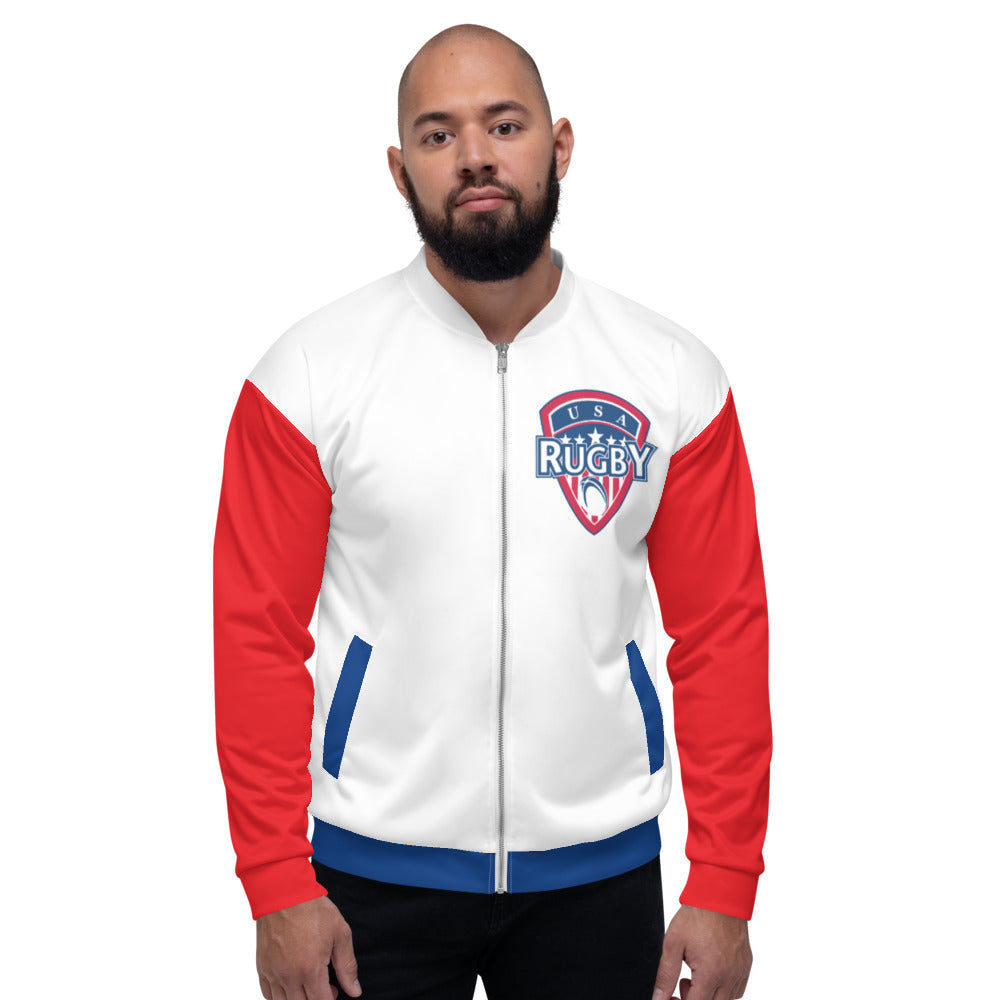 Athletic Authority " USA Rugby" Unisex Bomber Jacket front