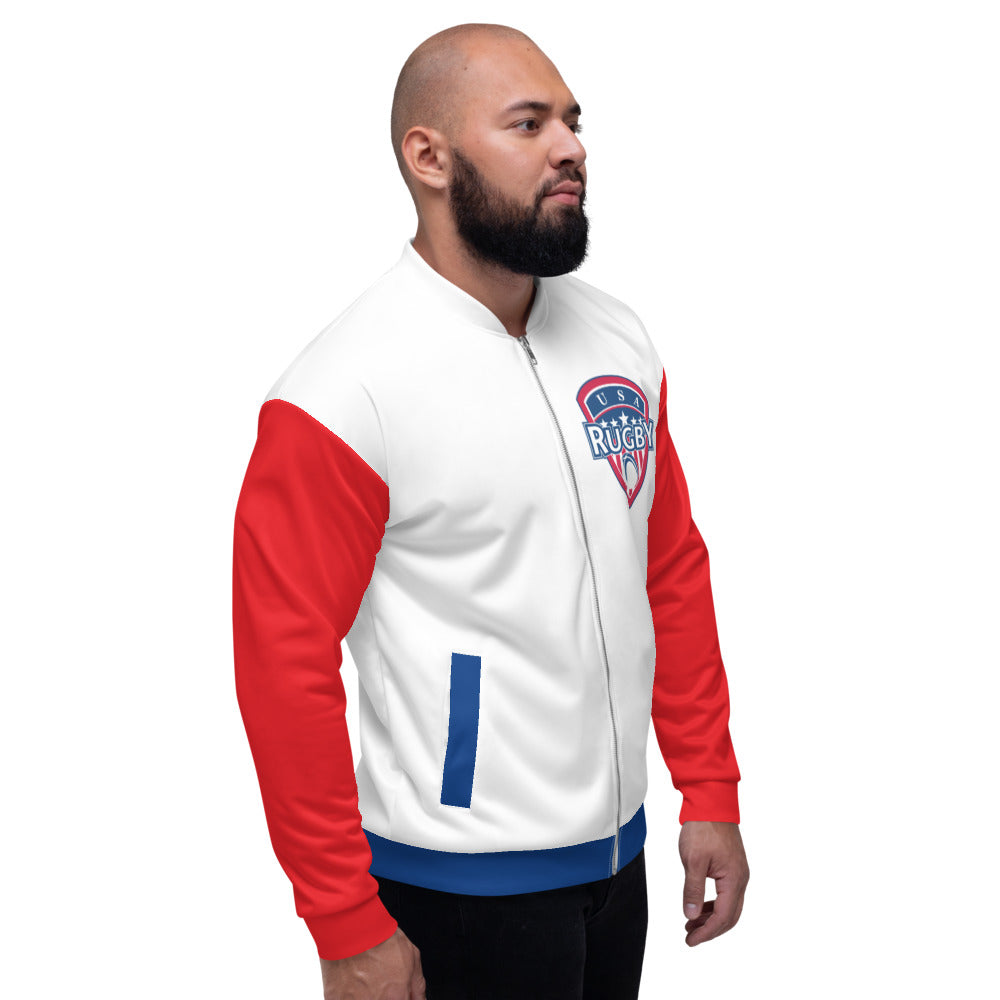 Athletic Authority " USA Rugby"  Unisex Bomber Jacket right side