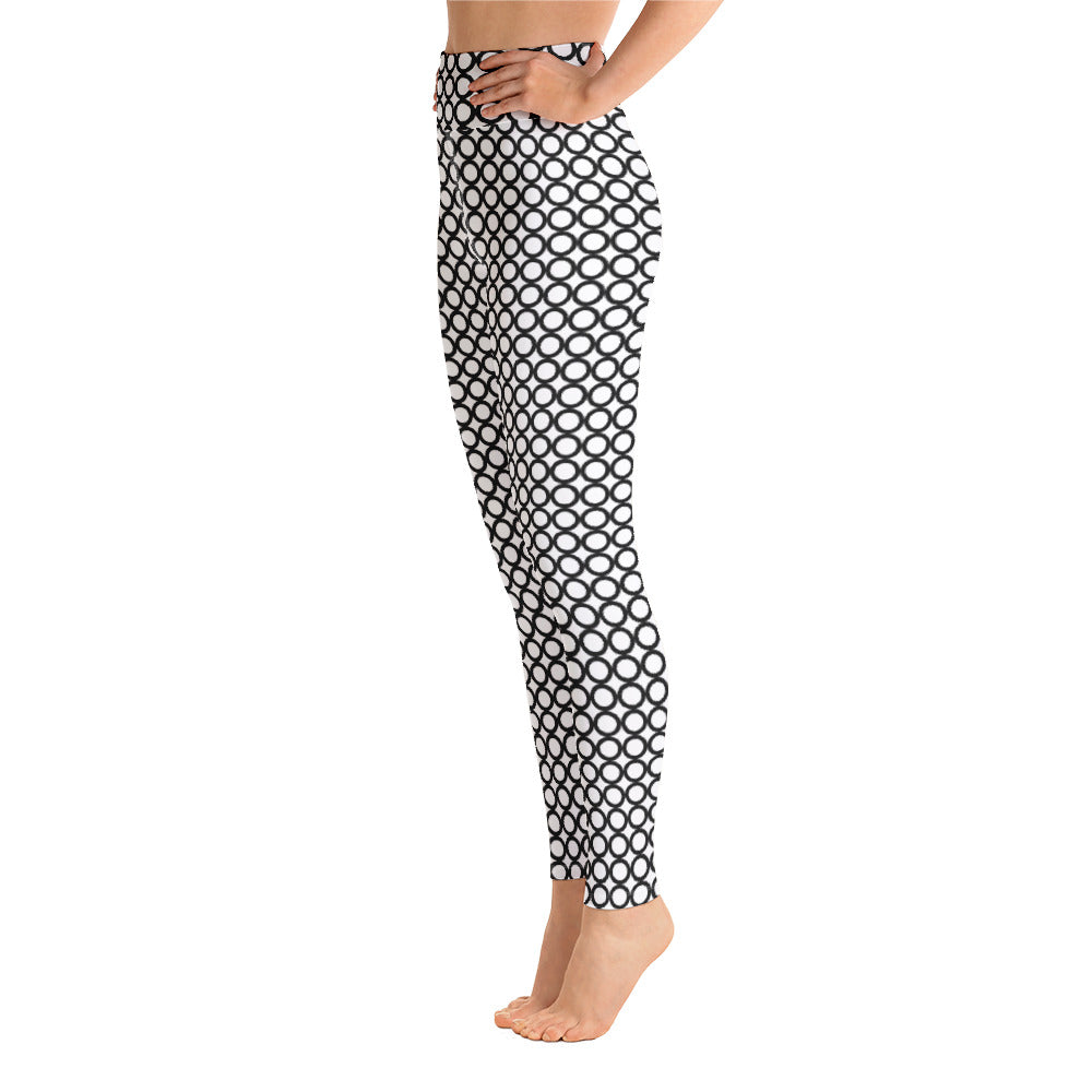 Athletic Authority "Circles Black Yoga Leggings